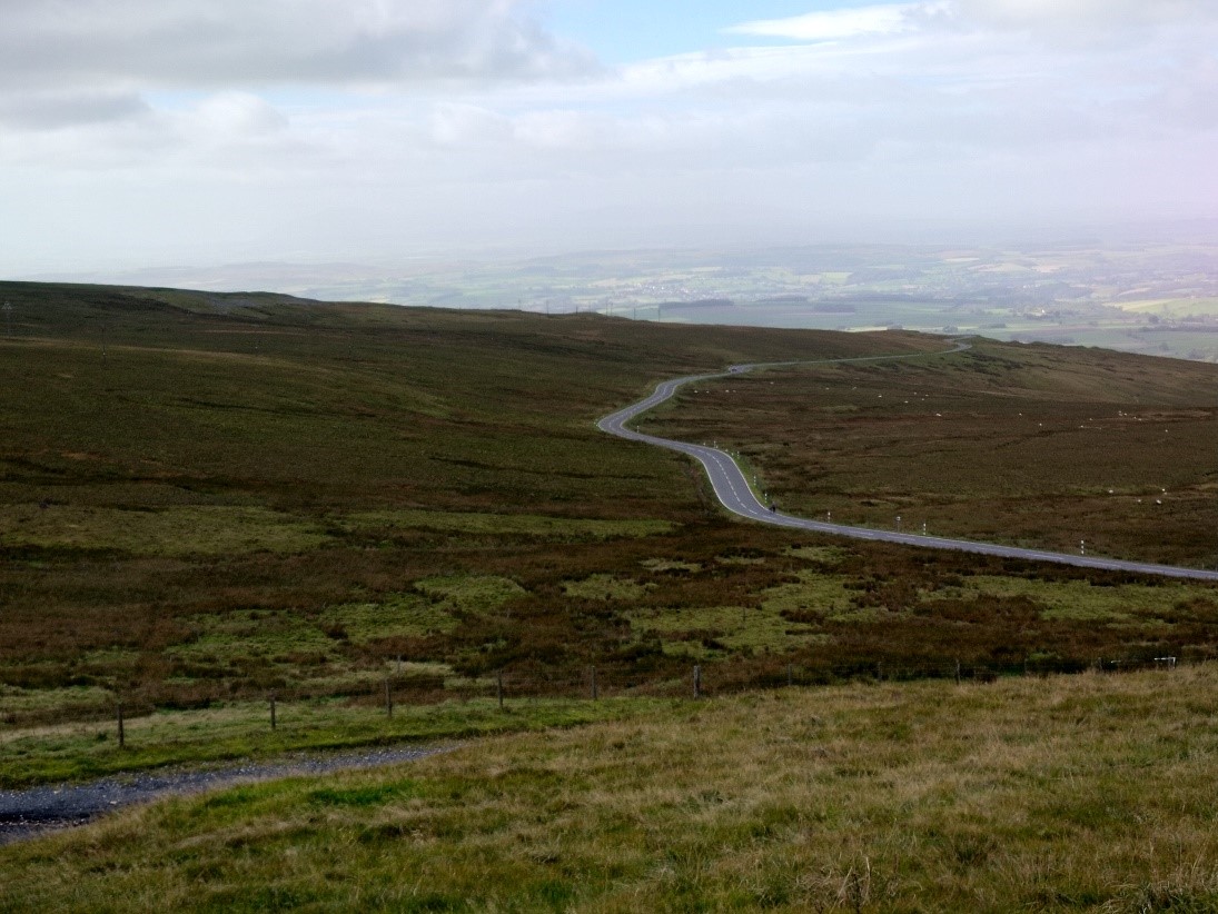 Rural road running through the countryside